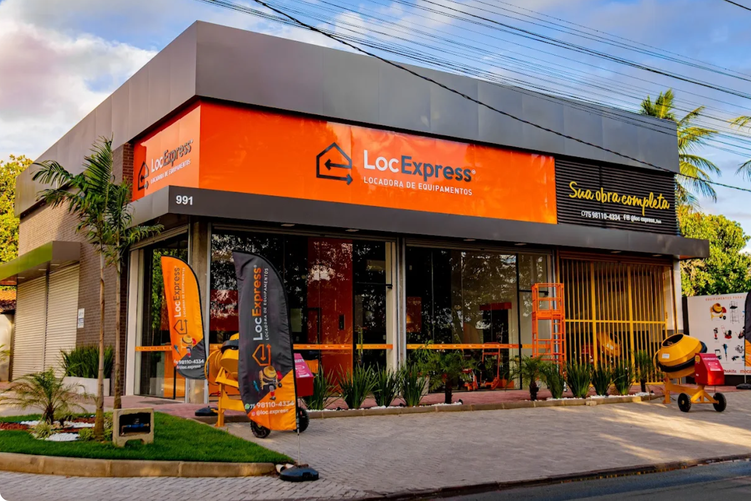 Unidade LocExpress Feira de Santana (BA): a economia compartilhada impulsionando o mercado de construção civil.